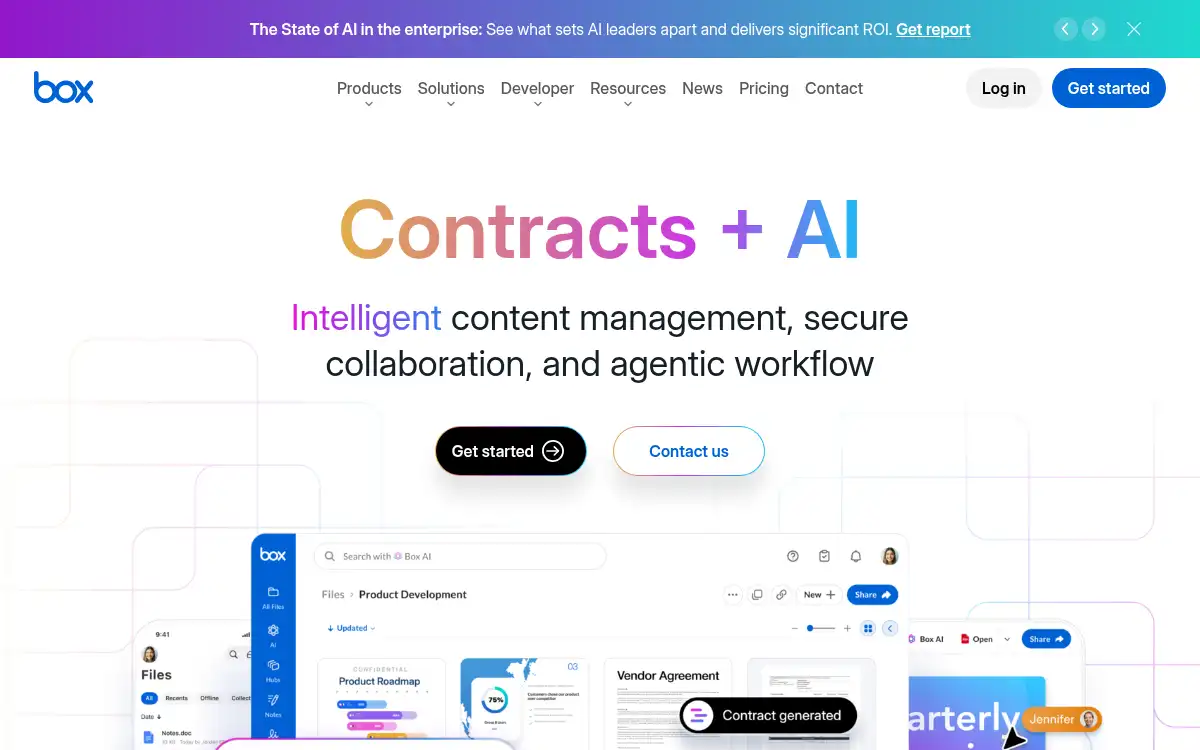 www.box.com screenshot