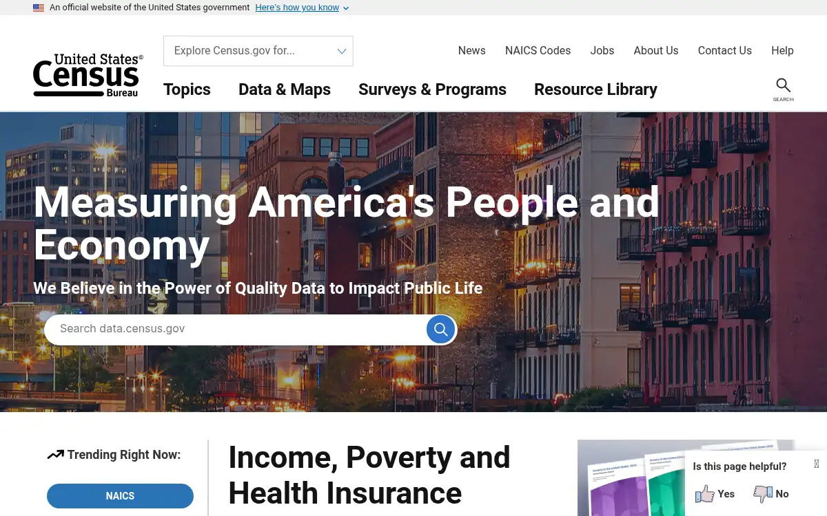 www.census.gov screenshot