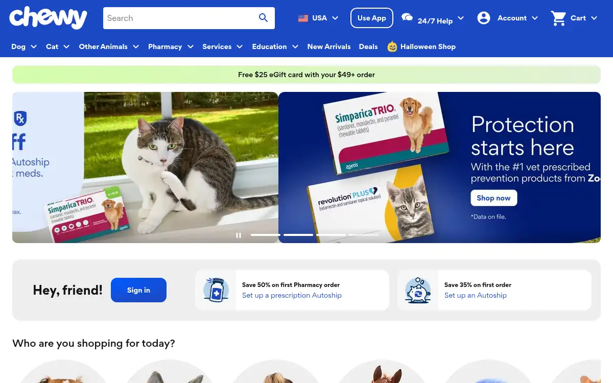 www.chewy.com screenshot