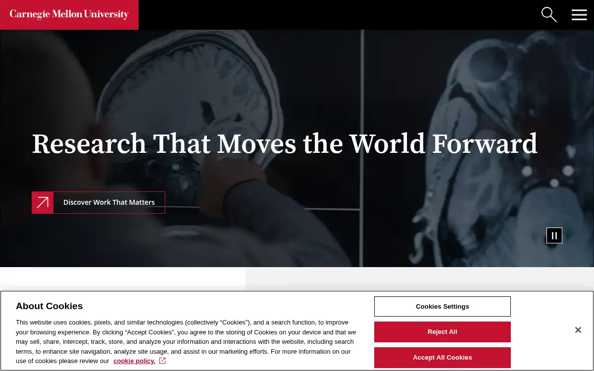 www.cmu.edu screenshot