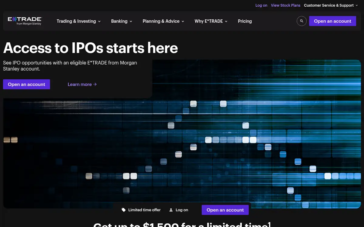 www.etrade.com screenshot