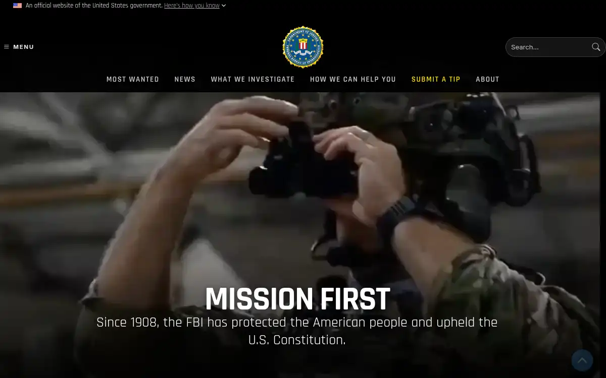www.fbi.gov screenshot