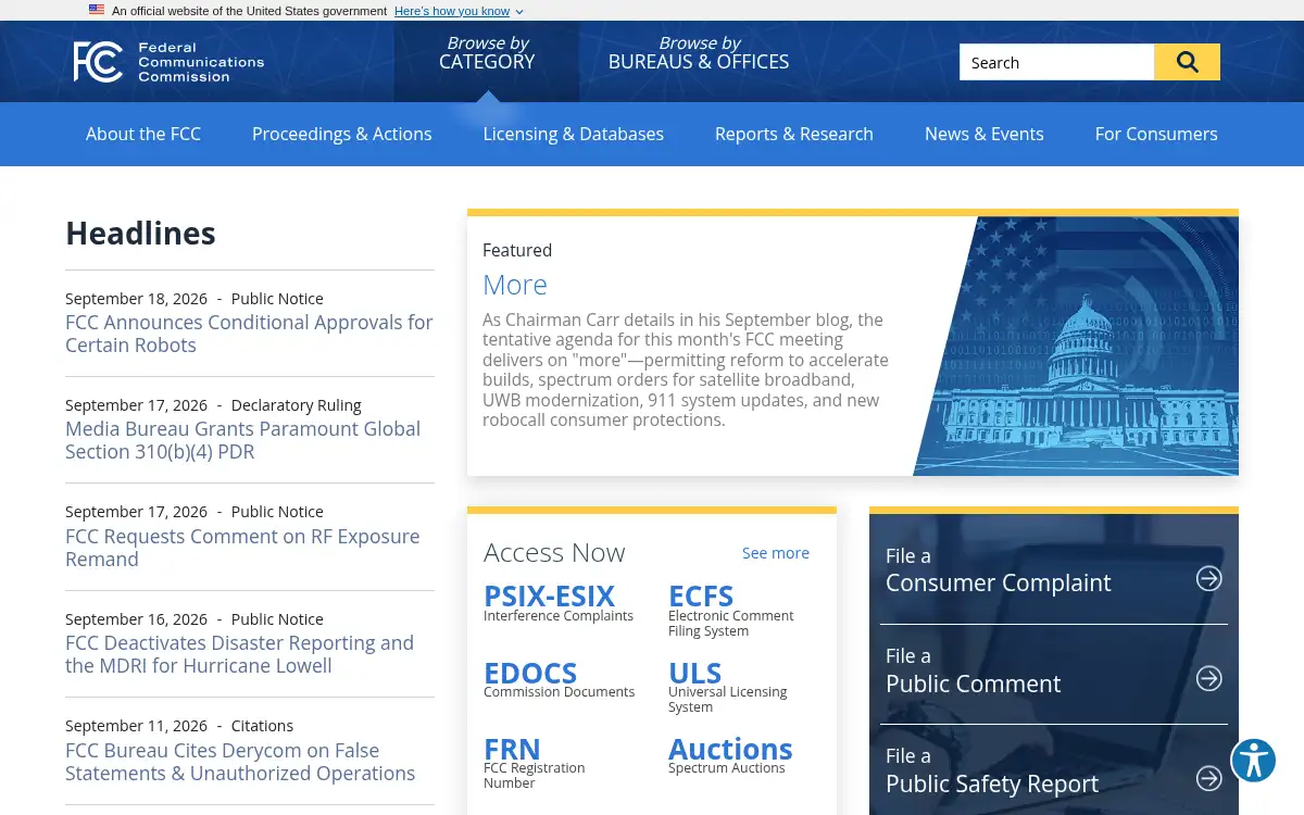 www.fcc.gov screenshot