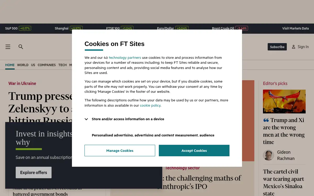 www.ft.com screenshot