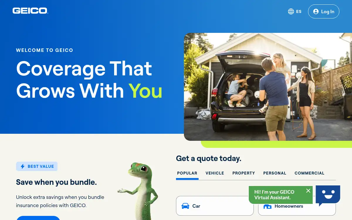 www.geico.com screenshot