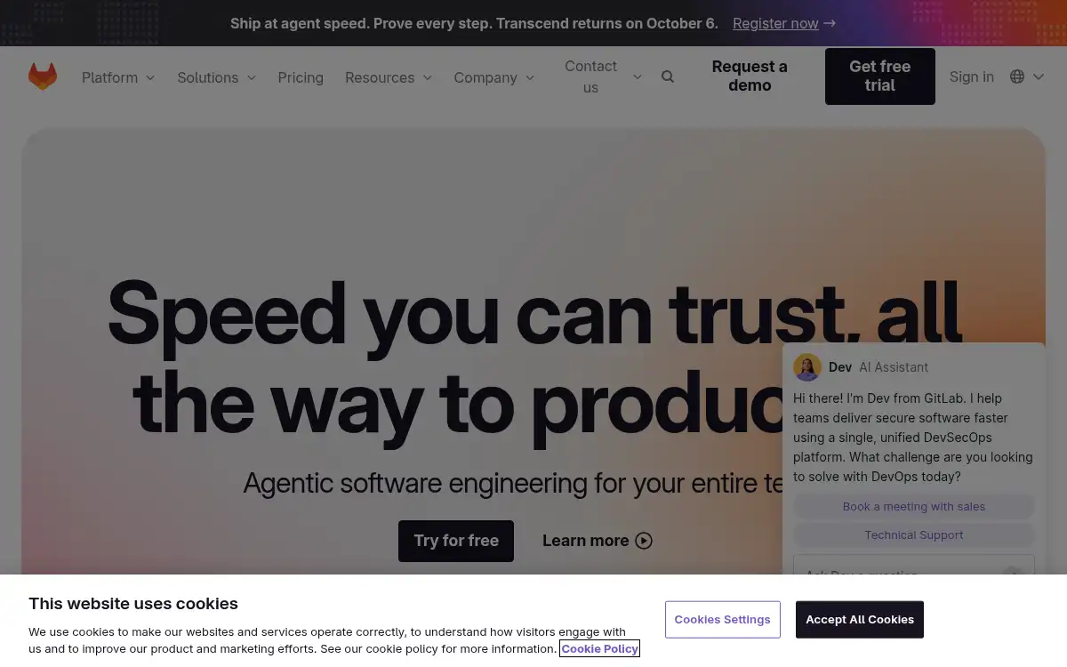 www.gitlab.com screenshot