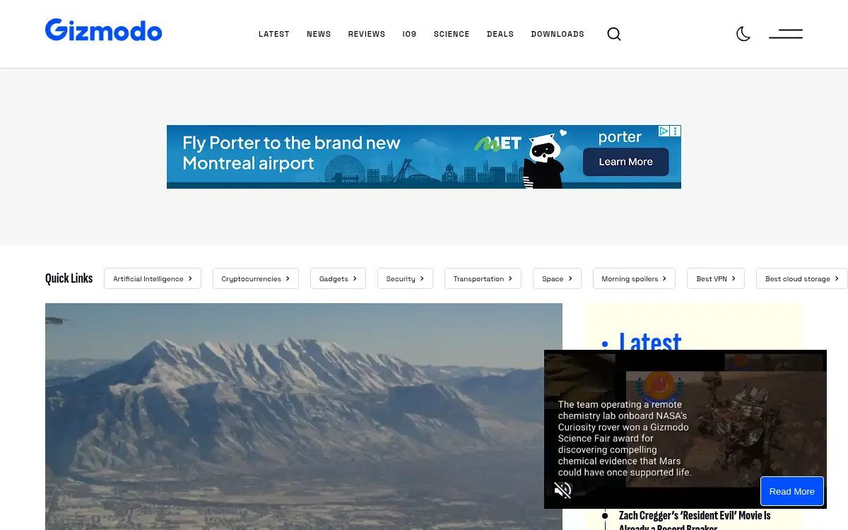 www.gizmodo.com screenshot