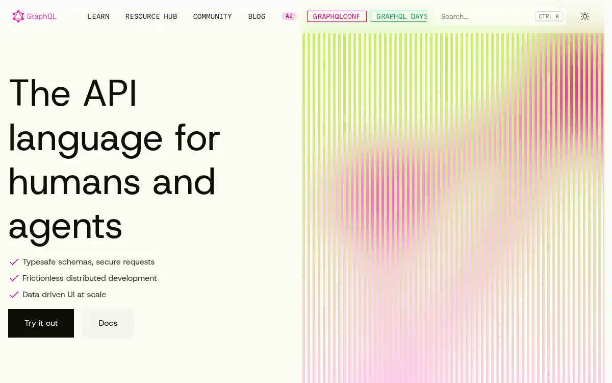 www.graphql.org screenshot