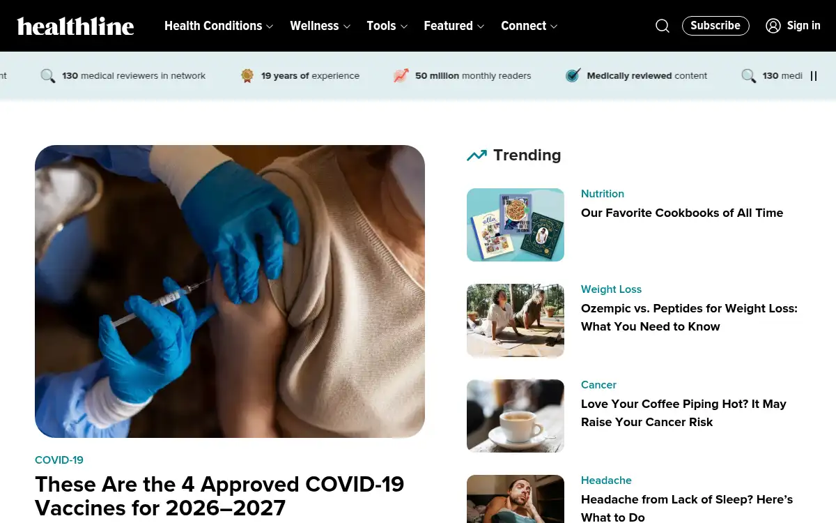www.healthline.com screenshot