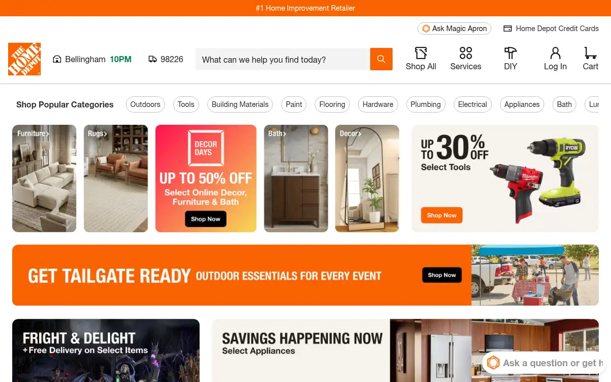 www.homedepot.com screenshot