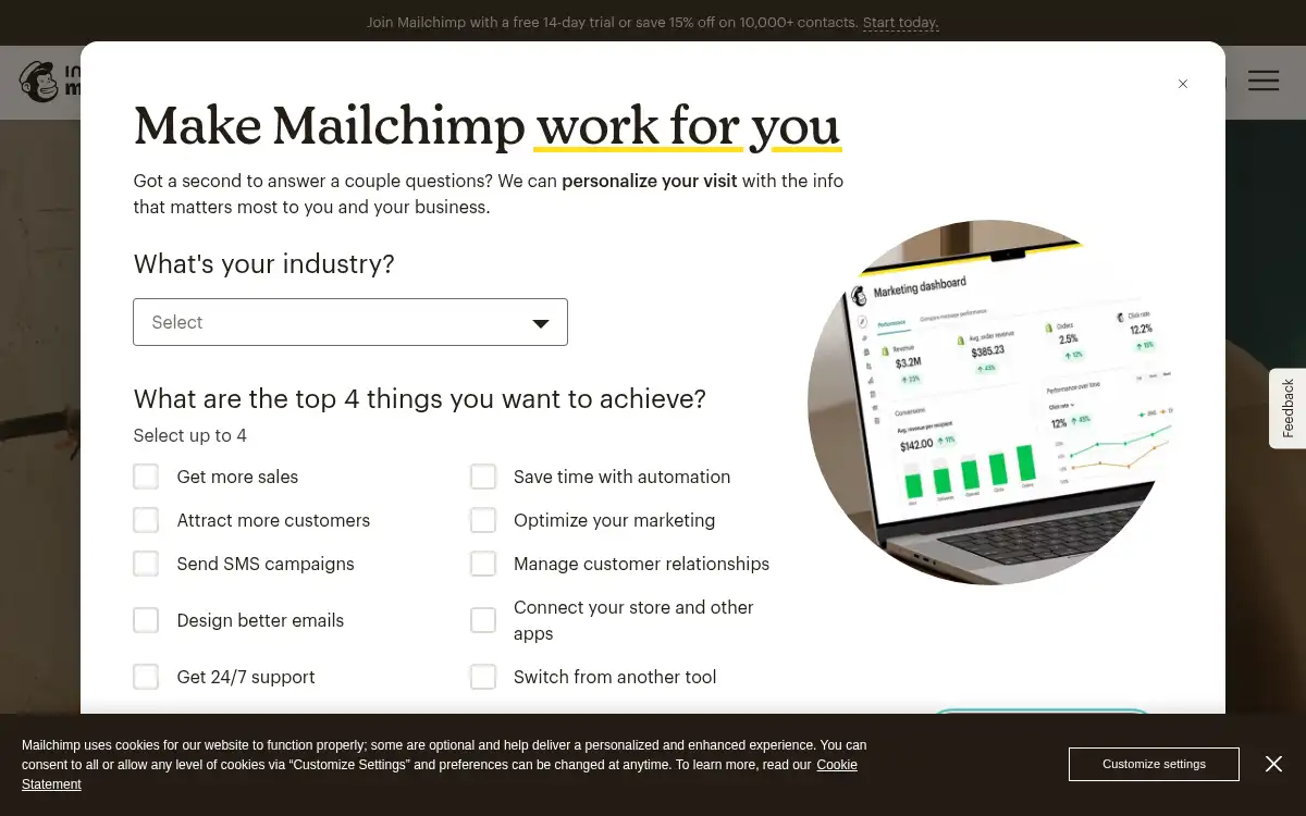 www.mailchimp.com screenshot