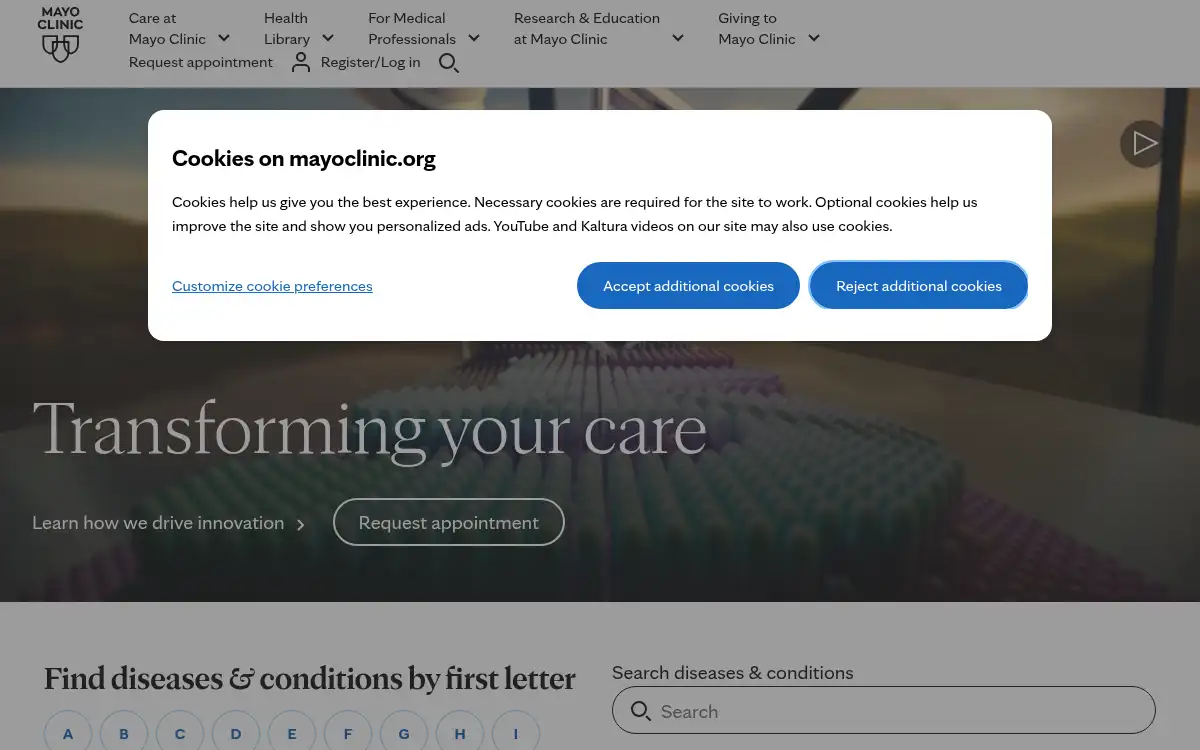 www.mayoclinic.org screenshot